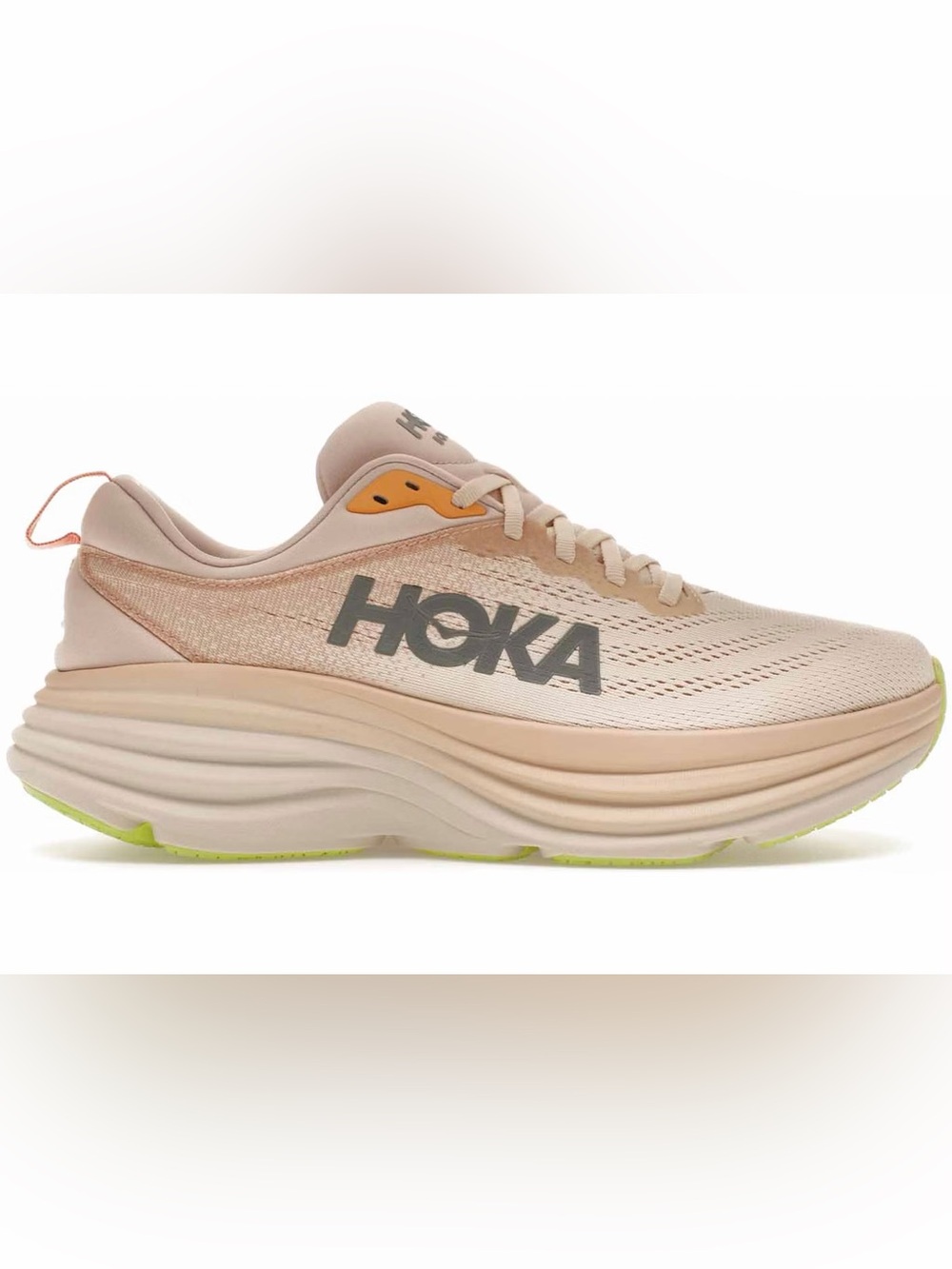 Hoka One One Bondi 8 running shoes sneakers in Cream&Vanilla Women's size 9.5